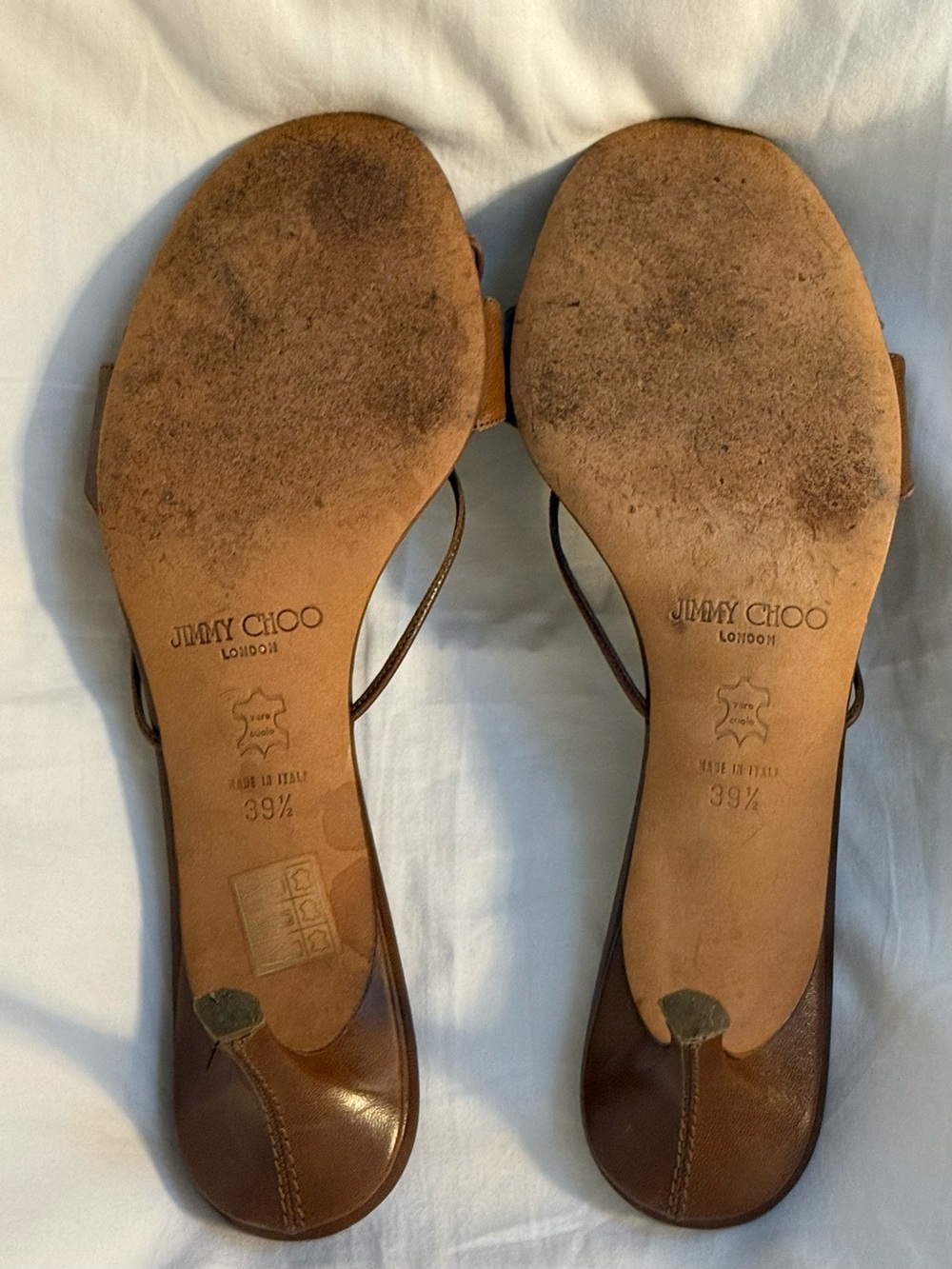 Authentic JIMMY CHOO LONDON
Vintage Rare brown leather slide sandals - Picture 5 of 9